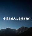 十堰市成人大学报名条件
