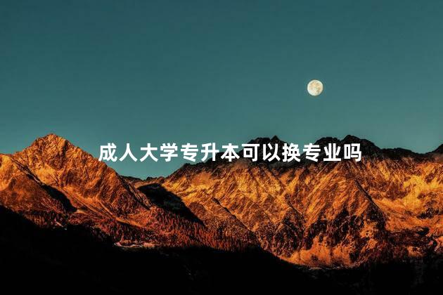 成人大学专升本可以换专业吗