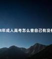 2024年成人高考怎么查自己有没有被录取