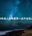 2024年成人高考数学一点不会怎么办