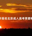 2024年报名北京成人高考需要哪些要求