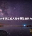 2024年浙江成人高考录取查询方法