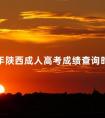 2024年陕西成人高考成绩查询时间须知