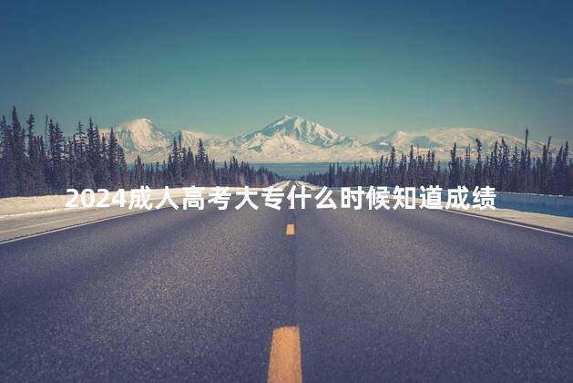 2024成人高考大专什么时候知道成绩