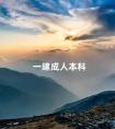 一建成人本科