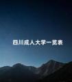 四川成人大学一览表
