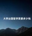 大学出国留学需要多少钱