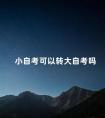 小自考可以转大自考吗