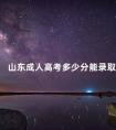 山东成人高考多少分能录取