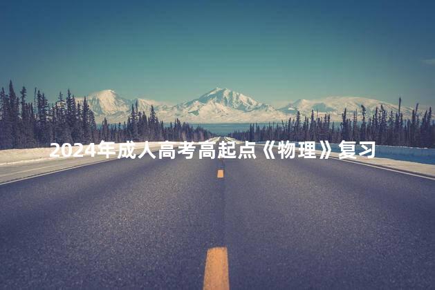 2024年成人高考高起点《物理》复习资料：知识点解析汇总