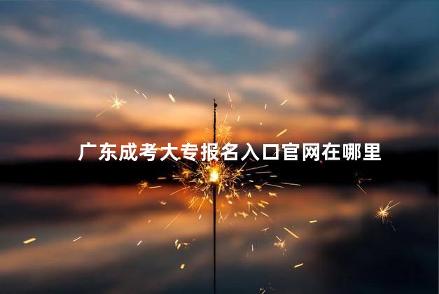 广东成考大专报名入口官网在哪里