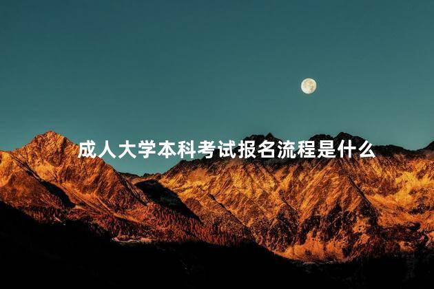成人大学本科考试报名流程是什么