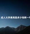 成人大学费用是多少钱啊一年