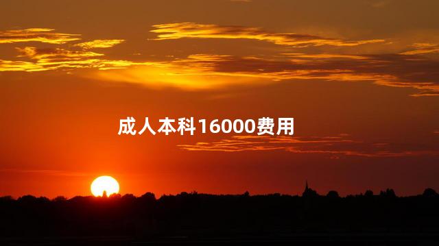 成人本科16000费用