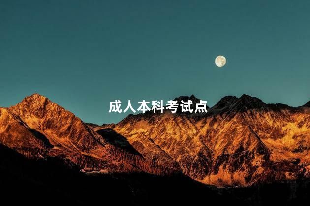 成人本科考试点