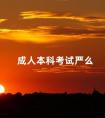 成人本科考试严么
