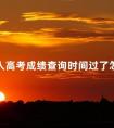 成人高考成绩查询时间过了怎么办