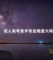成人高考美术专业难度大吗
