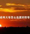 成考大专怎么选更好的专业