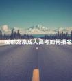 成都龙泉成人高考如何报名