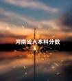 河南成人本科分数