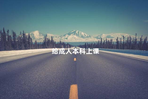 给成人本科上课