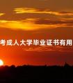 考成人大学毕业证书有用吗