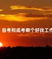 自考和成考哪个好找工作