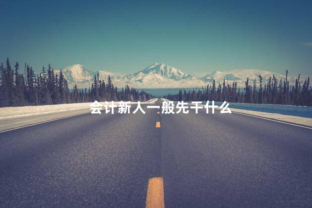 会计新人一般先干什么