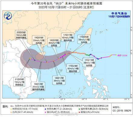 台风纳沙路径与冷空气副热带高压有关