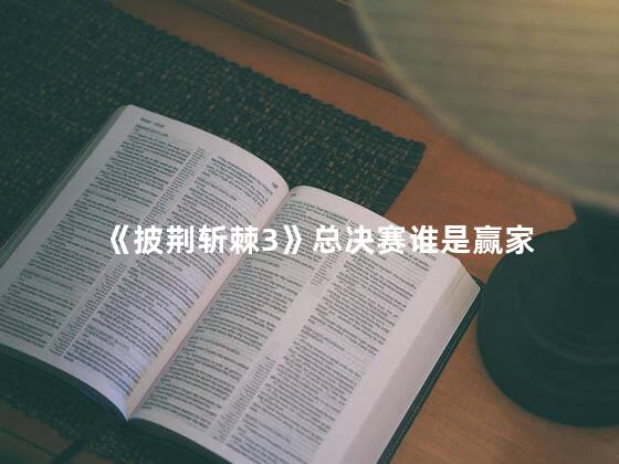 《披荆斩棘3》总决赛谁是赢家