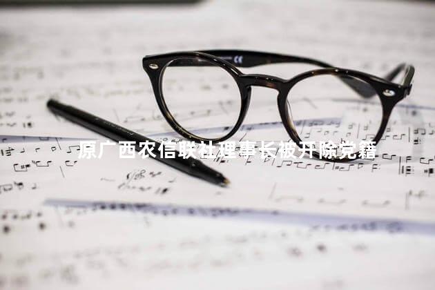原广西农信联社理事长被开除党籍