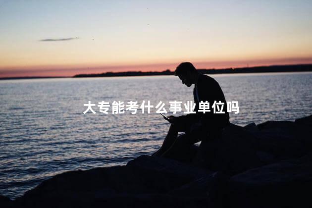 大专能考什么事业单位吗