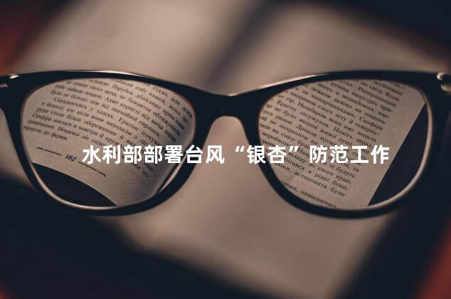 水利部部署台风“银杏”防范工作