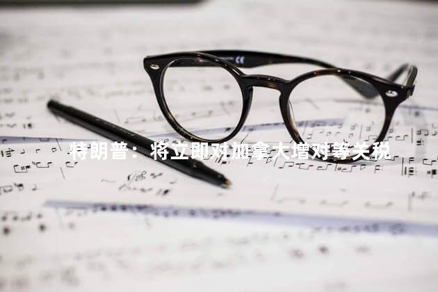 特朗普：将立即对加拿大增对等关税